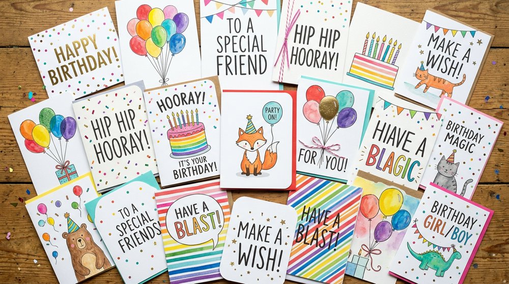 Assorted birthday cards